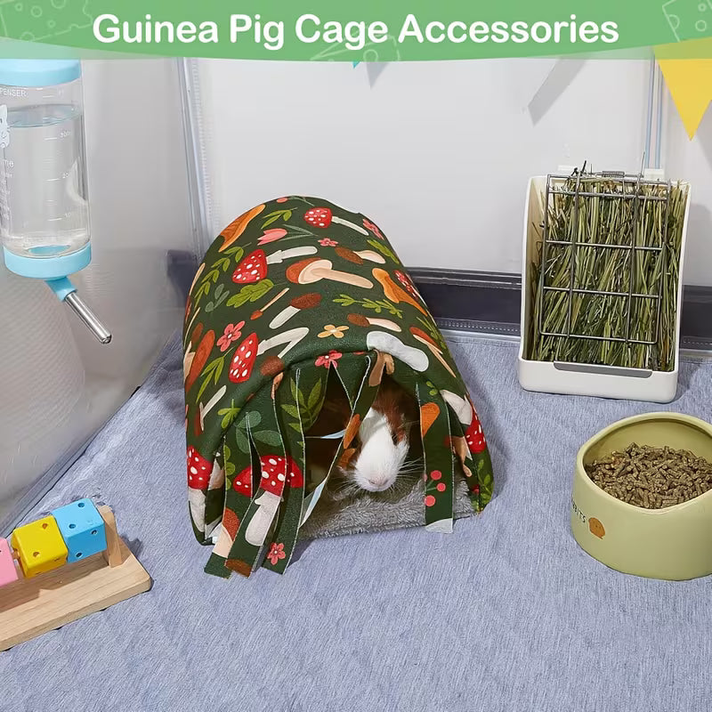 Guinea Pig Hideout Tent with Curtains