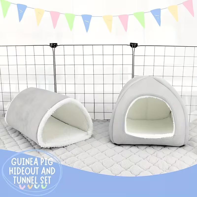 Washable Small Pet Bed & Play Tunnel